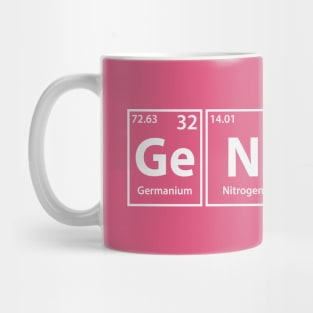 Genus (Ge-N-U-S) Periodic Elements Spelling Mug